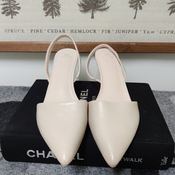 Halston Nude Sling Backs - 11 - Picture 3 of 8
